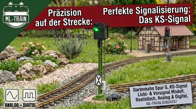 KS-Vorsignal Spur G – Wetterfeste HSB-Signaltechnik für Ihre Gartenbahn (analog & digital)