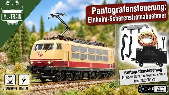 Pantografensteuerung für Einholm- und Scherenstromabnehmer mit integriertem Decoder