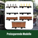Gedeckter Güterwagen braun Spur G Bausatz mit Metall-Speichenradsätzen 31 mm ML-Train 88923620_auswahl8
