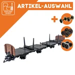 Drehschemelwagen Set schwarz als Spur-G Bausatz