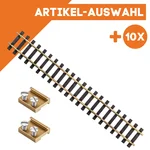 Gleis gerade 60 cm Messing mit Verbinder ML-Train