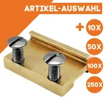 Schienenverbinder 19 mm Messing mit Edelstahlschraube ML-Train