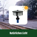 Nostalgische LED Straßenlaterne Rundscheibenleuchte blau für LGB Spur-G ML-Train_auswahl3