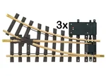 3 x Elektroweiche rechts 30° R1 LGB 12050