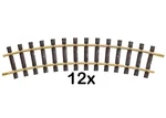 12 x Gleis gebogen 30° R2 LGB 15000