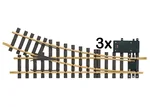 3 x ElektrWeiche rechts 22,5°R LGB 16050