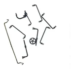 Handrad, Schläuche, Stangen