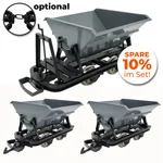 Kipploren-Set mit Bremserbühne grau 3 Loren