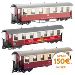 Personenwagen mit 7 Fenster im 3-Set HSB Train Line