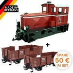 Diesellok DEV V3 Set mit 2 offenen DR-Güterwagen Spur G – 100% Made in Germany Train-Line 8200290