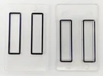 2x Doppelfenster je 13,1 x 41 mm rund für Packwagentür ML-Train 88901012