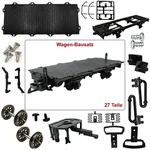 ML-Train Flachwagen Bausatz schwarz Spur G  27 Teile mit Metall-Speichenradsätzen 31 mm  ML-Train 88923510