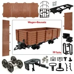 Hochbordwagen Bausatz Spur G braun mit Metall-Speichenradsatz 31 mm ML-Train 88923540