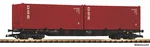 Containertragwagen mit 2 Containern DSR DR Piko 37755