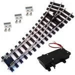 Weiche links Set Vernickelt R3 120 cm mit digitalen Weichenantrieb ML-Train 8930042