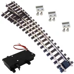 Bogenweiche links Set Vernickelt R 120/210 mit analogen Weichenantrieb ML-Train 8930057