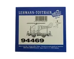 Aufkleber Güterwagen Rungenwagen mit Hubschrauber Toy Train LGB 94469