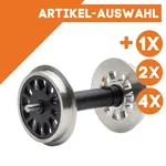 Speichenradsatz kugelgelagert stromführend aus Edelstahl 31 mm
