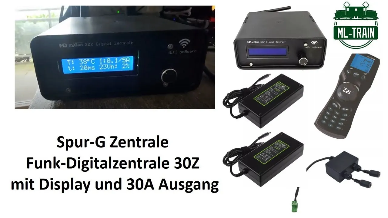 Funk-Digitalzentrale 30Z mit Funkmaus und Schaltnetzteil ML-Train 84006029 Video