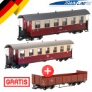HSB Wagen-Set 2+1 Gratis 2 Personenwagen + 1 Güterwagen