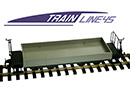 Flach-Wagen 4-achsig grau Spur G Train Line 93050101