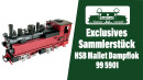 Exklusive HSB Mallet Dampflok 99 5901 Spur-G im atemberaubenden Rot